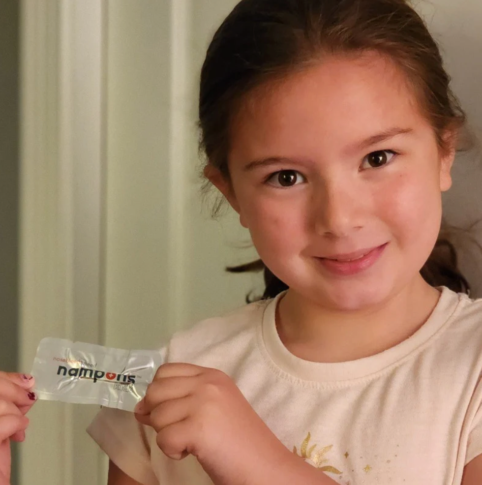 Nampons™ 12 Tapones Nasales Hipoalergénicos para Sangrado Nasal (Aprobado FDA) - Niño