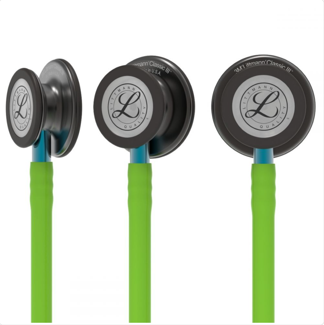 Littmann Classic III: Smoke Chestpiece, Lime Green Tube, Blue Stem and Smoke Headset 5875 - Estetoscopio Littmann - A sólo $ 3340! Compra ahora en McStethoscope