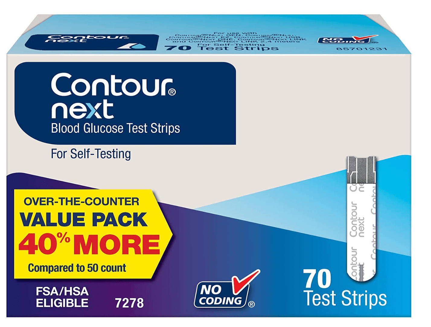 Contour Next Tiras de Prueba de Glucosa en Sangre (70 Unidades) (FDA Approved) - McStethoscope