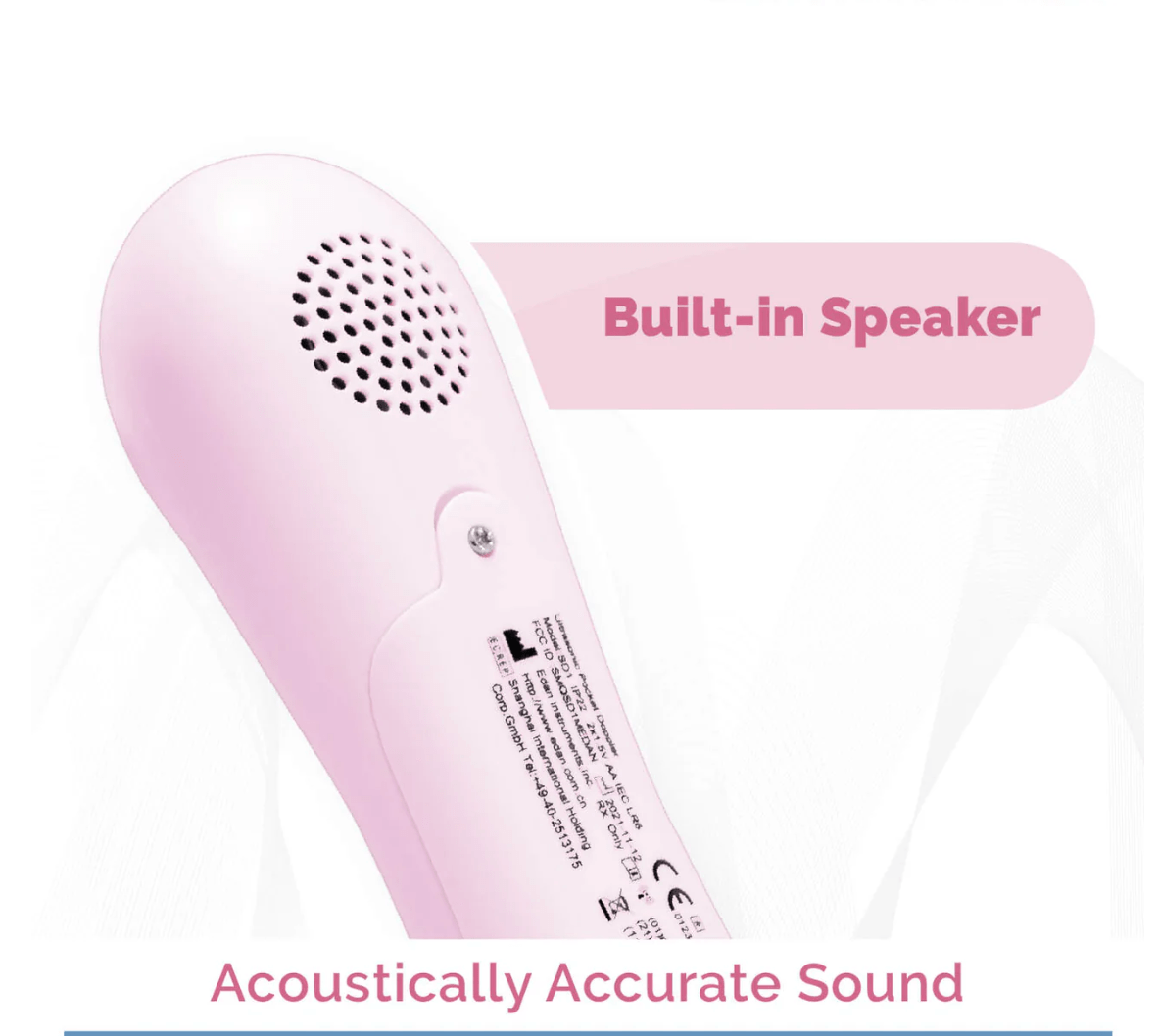 Monitor Doppler fetal portátil usado para evaluar el latido cardíaco del feto durante el embarazo.