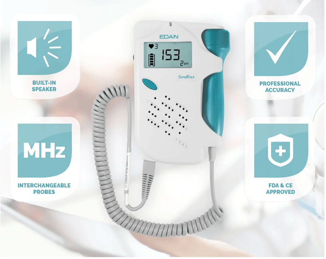 Monitor Doppler fetal Edan Sonotrax de alta precisión para control prenatal y diagnóstico obstétrico confiable.