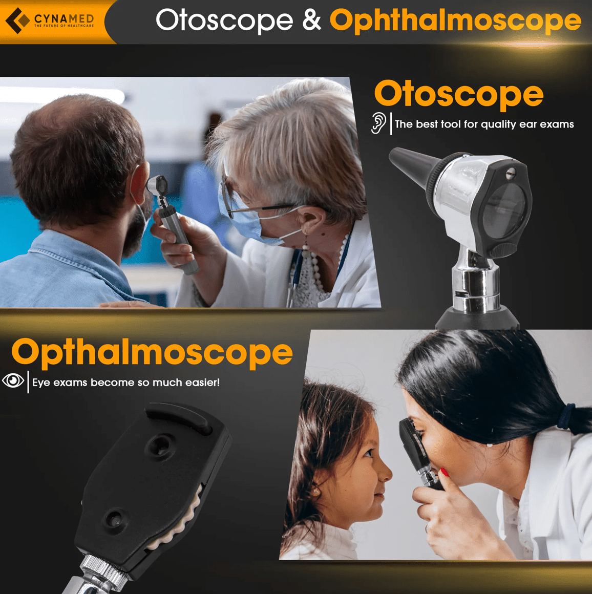 Estuche diagnóstico profesional con equipo médico completo para exámenes clínicos precisos y seguros.