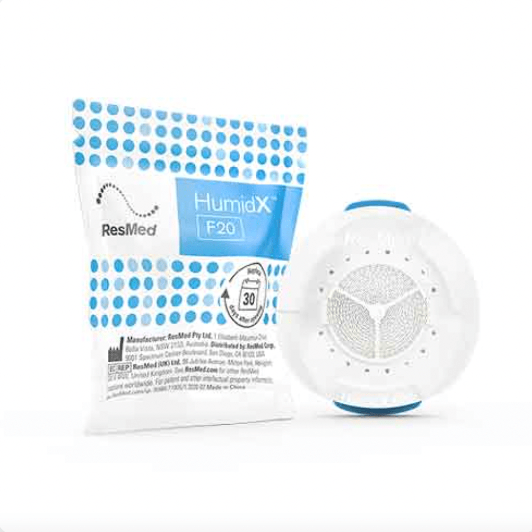 Dispositivo Resmed AirMini con tecnología HumidX para terapia CPAP portátil y humidificación eficiente