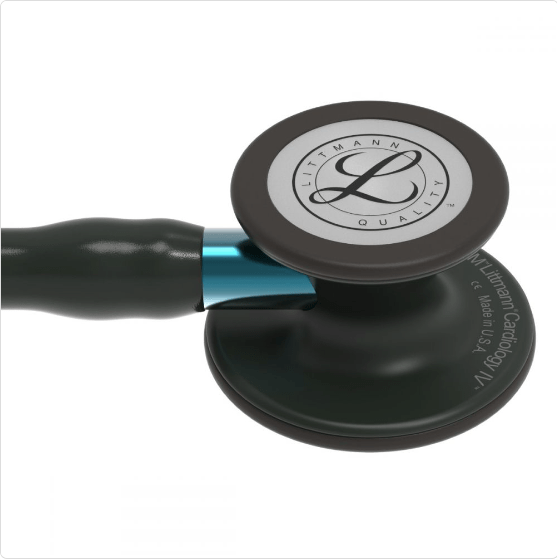 Littmann Cardiology IV: Black - Finish Chestpiece, Black Tube, Blue Stem 6201 - McStethoscope