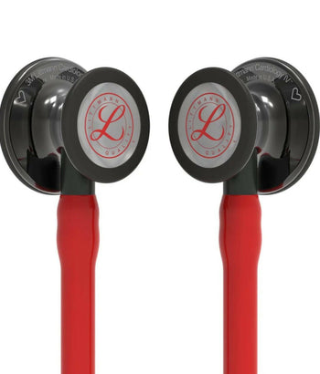 Littmann Cardiology IV Edición Limitada: Red & Smoke - Red Logo Diaphragm & Engraved Heart 6182