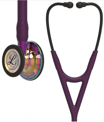 Littmann Cardiology IV: High Polish Rainbow Chestpiece, Plum Tube, Violet Stem & Black Headset 6239