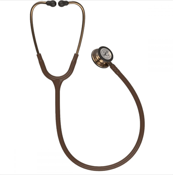 Estetoscopio Littmann Classic III cobre con tubo chocolate, instrumento médico de alta calidad para diagnóstico preciso.