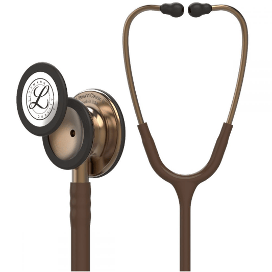 Estetoscopio Littmann Classic III cobre con tubo chocolate, instrumento médico de alta calidad para diagnóstico preciso.