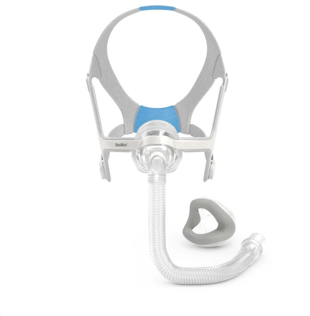 Mascarilla nasal Resmed AirTouch N20 para CPAP, cómoda y eficaz para tratamiento de apnea del sueño.