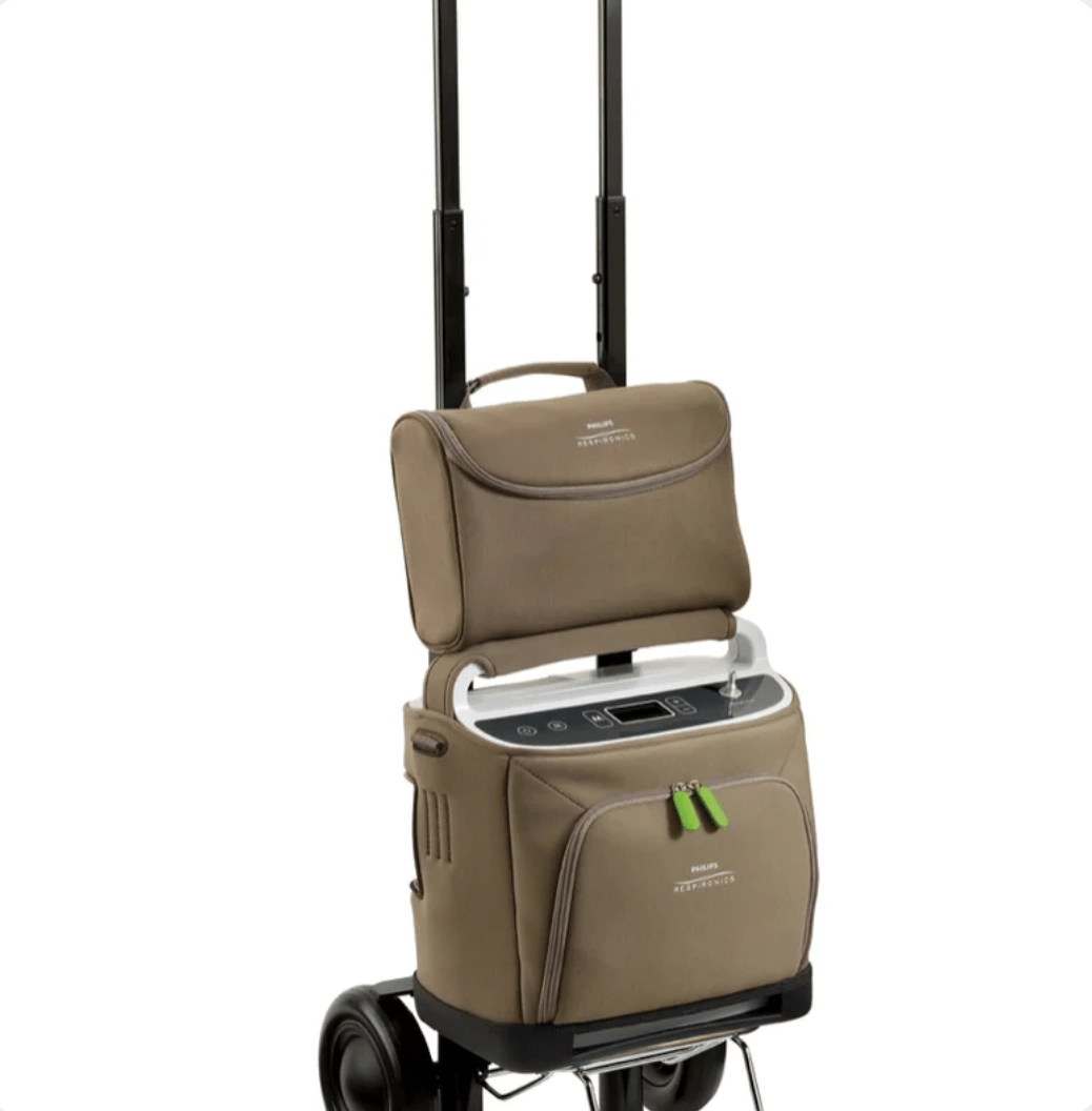 Philips SimplyGo - Concentrador de Oxígeno Portátil Nuevo + Carrito de Transporte - McStethoscope