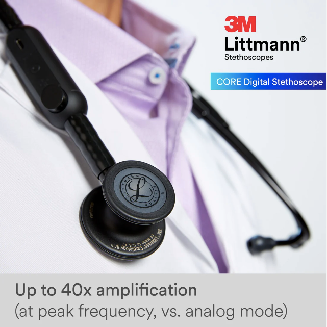 Littmann CORE Digital: Black 8480 - Estetoscopio Littmann - A sólo $ 9190! Compra ahora en McStethoscope