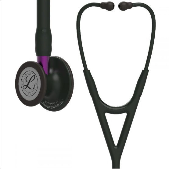 Littmann Cardiology IV: Black-Finish Chestpiece, Black Tube, Violet Stem & Black Headset 6203 - Estetoscopio Littmann - A sólo $ 5890! Compra ahora en McStethoscope