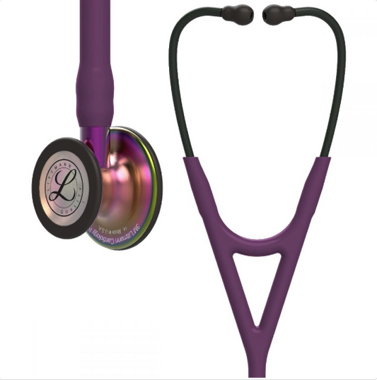 Littmann Cardiology IV: Rainbow-Finish Chestpiece, Plum Tube, Violet Stem & Black Headset 6205