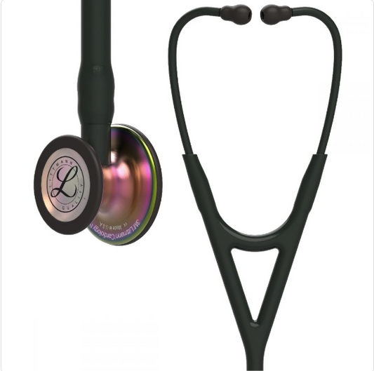 Littmann Cardiology IV: Rainbow-Finish Chestpiece, Black Tube, Stem & Headset 6165