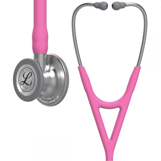 Littmann Cardiology IV: Standard-Finish Chestpiece, Rose Pink Tube 6159