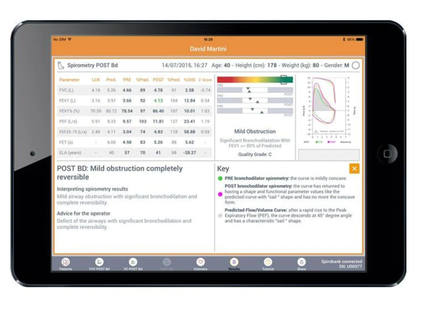 MIR Spirobank II Smart BLE - Espirometro MIR - A sólo $ 42900! Compra ahora en McStethoscope