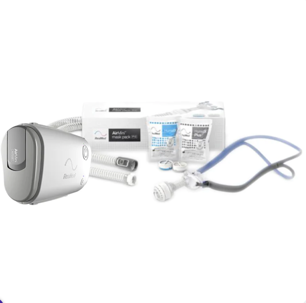 Kit CPAP Automático Resmed AirMini Viaje + Mask Pack P10 (Manguera, Conector y Mascarilla P10 con Cojines CH/M/G) - CPAP ResMed - A sólo $ 27890! Compra ahora en McStethoscope