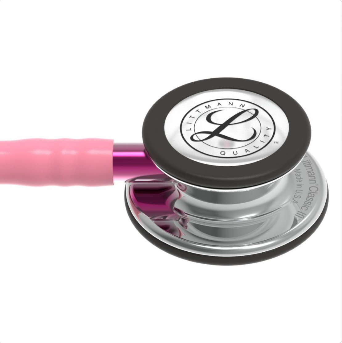 Littmann Classic III: Mirror Finish Chestpiece, Pearl Pink Tube, Pink Stem and Smoke Headset 5962 - Estetoscopio Littmann - A sólo $ 3340! Compra ahora en McStethoscope