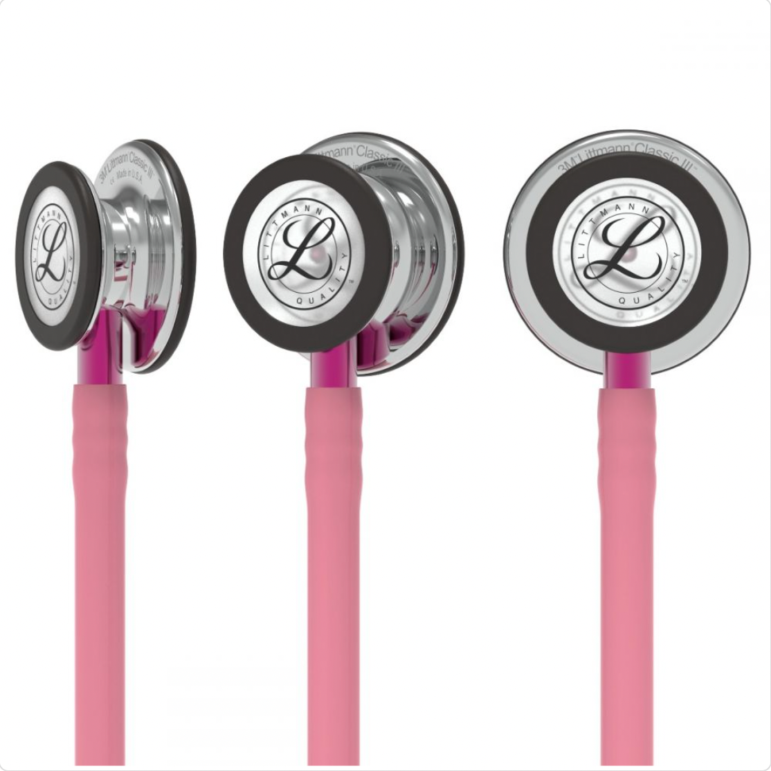 Littmann Classic III: Mirror Finish Chestpiece, Pearl Pink Tube, Pink Stem and Smoke Headset 5962 - Estetoscopio Littmann - A sólo $ 3340! Compra ahora en McStethoscope