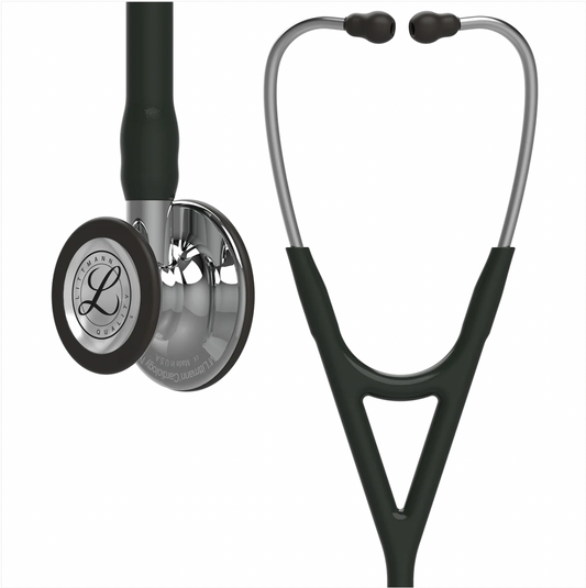 Littmann Cardiology IV: Mirror-Finish Chestpiece, Black Tube, Stainless Headset 6177