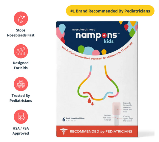 Nampons™ 12 Tapones Nasales Hipoalergénicos para Sangrado Nasal (Aprobado FDA) - Niño