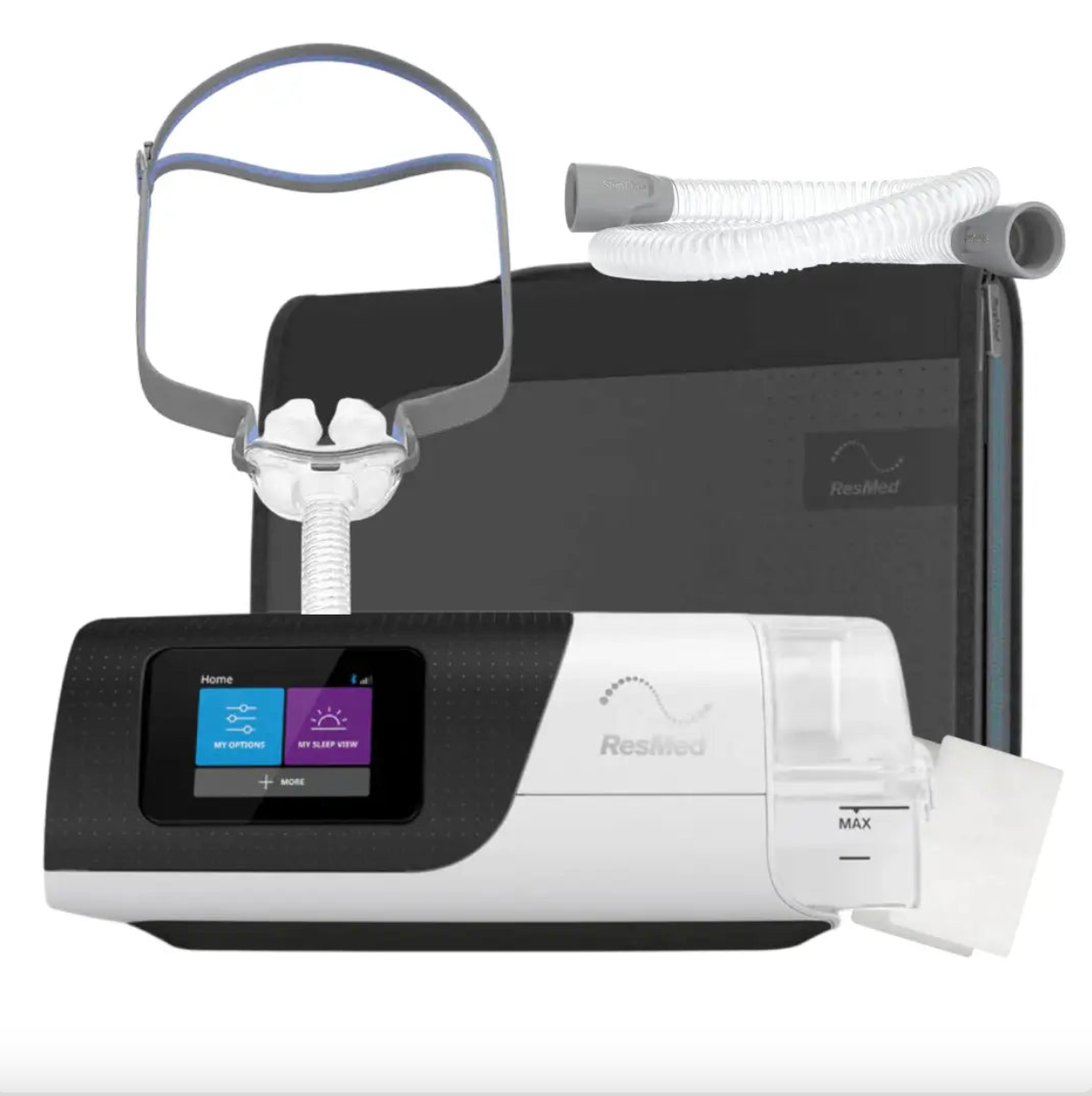 Kit CPAP Airsense 11 Autoset + Mascarilla Almohadillas P10 (Ch/M/G)