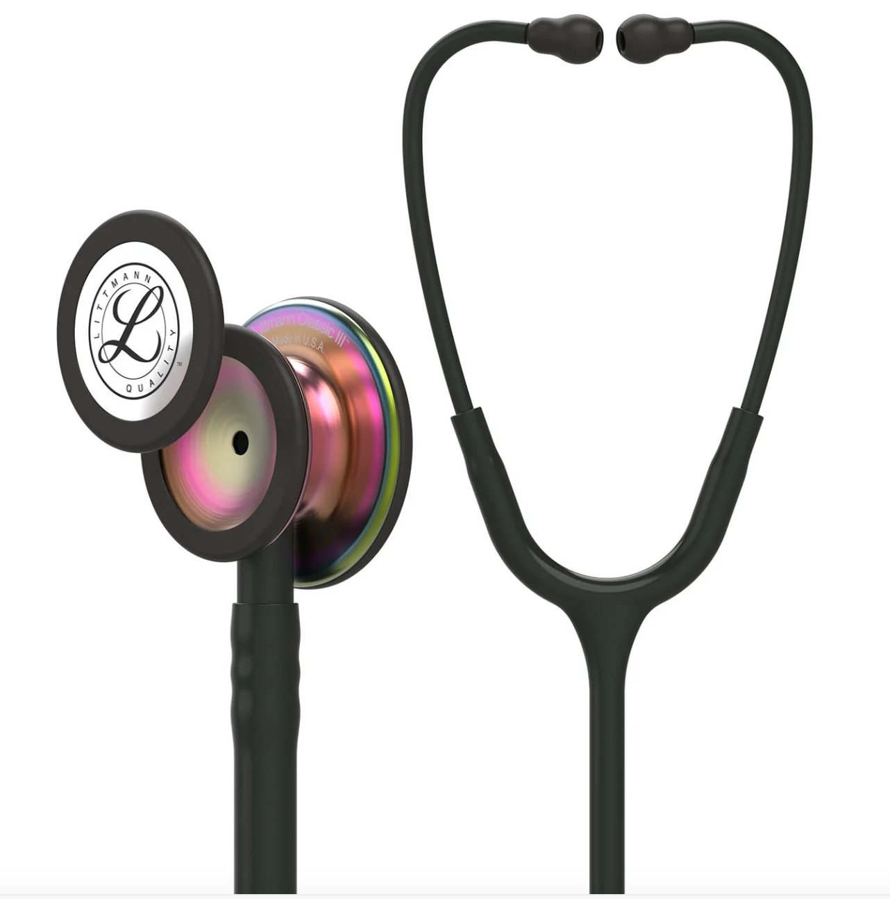 Littmann Classic III Monitoring Stethoscope: Rainbow and Black 5870