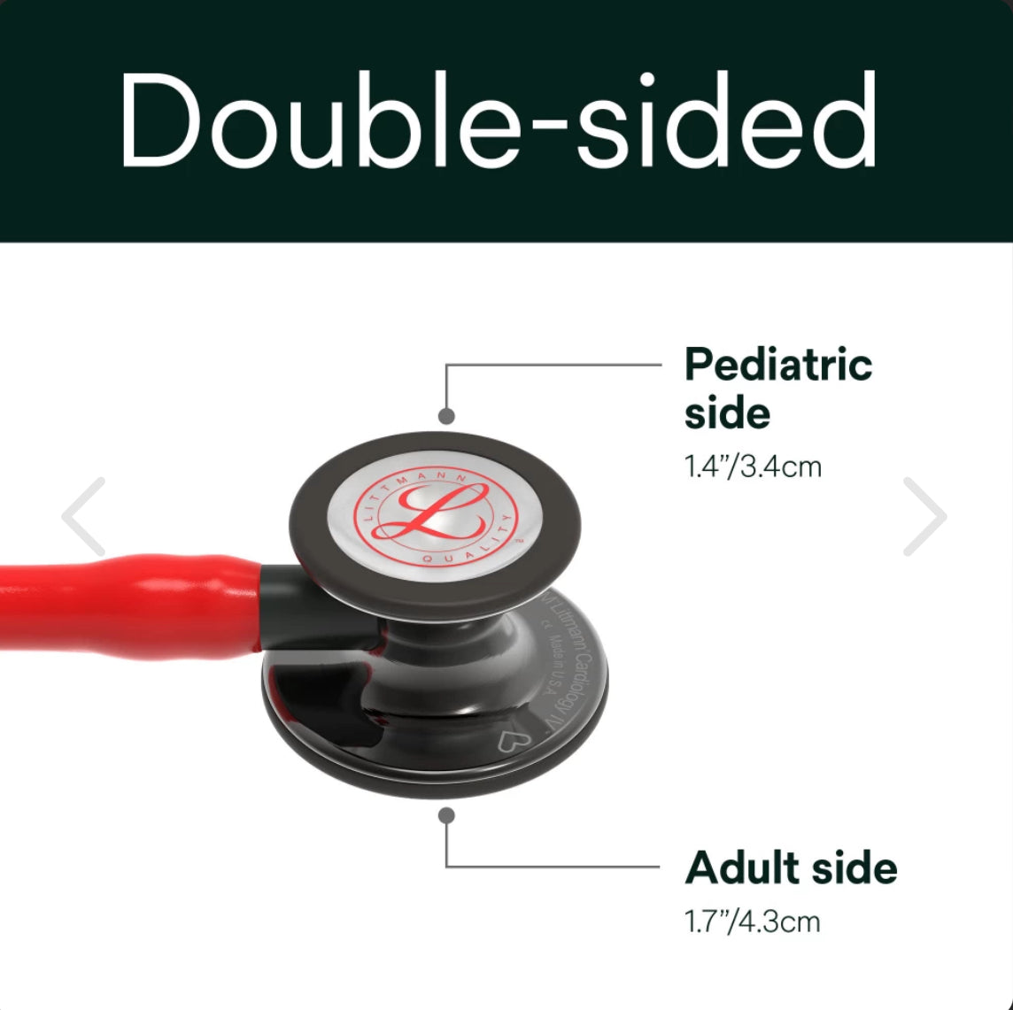 Littmann Cardiology IV Edición Limitada: Red & Smoke - Red Logo Diaphragm & Engraved Heart 6182 - Estetoscopio Littmann - A sólo $ 6390! Compra ahora en McStethoscope