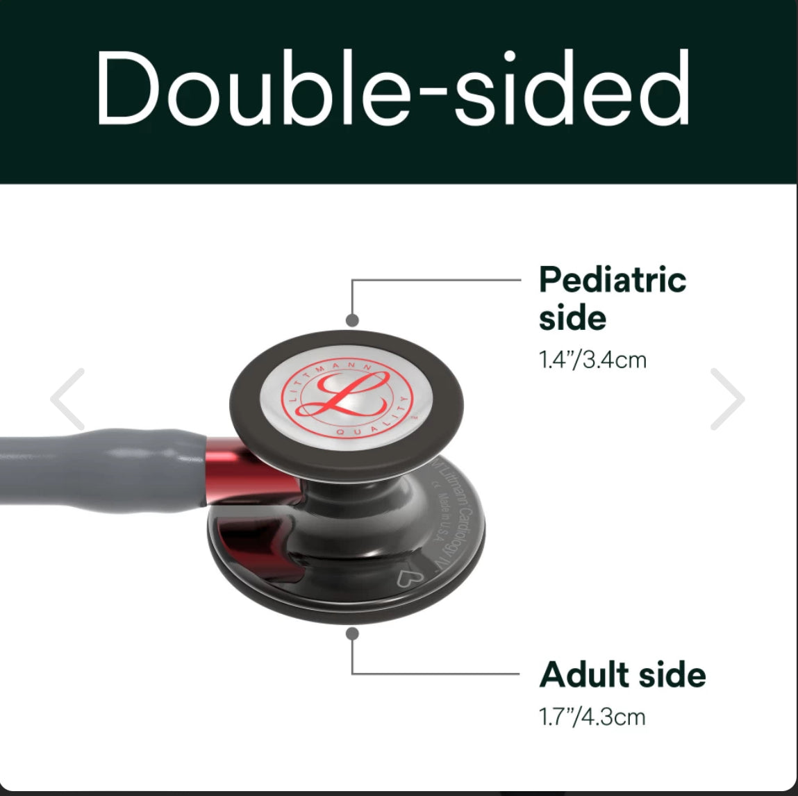 Littmann Cardiology IV Edición Limitada: Grey & Smoke - Red Stem - Red Logo Diaphragm & Engraved Heart 6183 - Estetoscopio Littmann - A sólo $ 6390! Compra ahora en McStethoscope