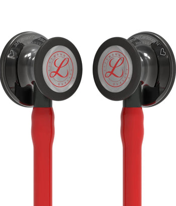 Littmann Cardiology IV Edición Limitada: Red & Smoke - Red Logo Diaphragm & Engraved Heart 6182