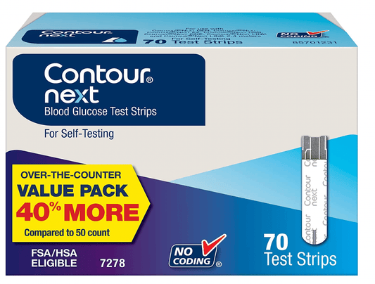 Contour Next Tiras de Prueba de Glucosa en Sangre (70 Unidades) (FDA Approved) - McStethoscope