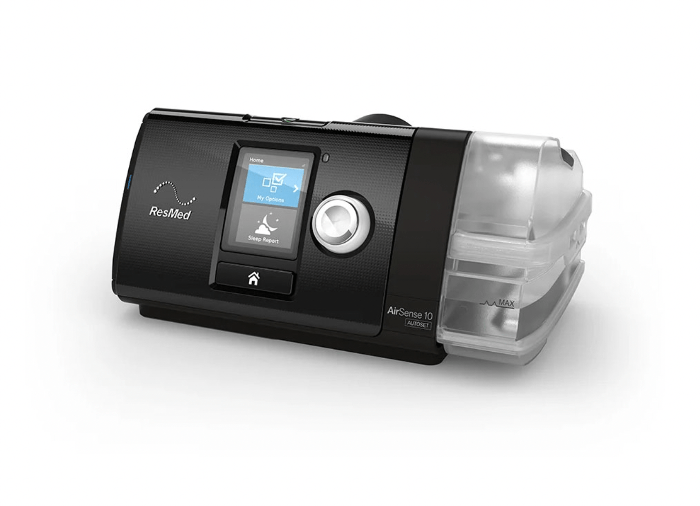Dispositivo Resmed AirSense Autoset 10 CPAP Automático para tratamiento de apnea del sueño, tecnología avanzada.