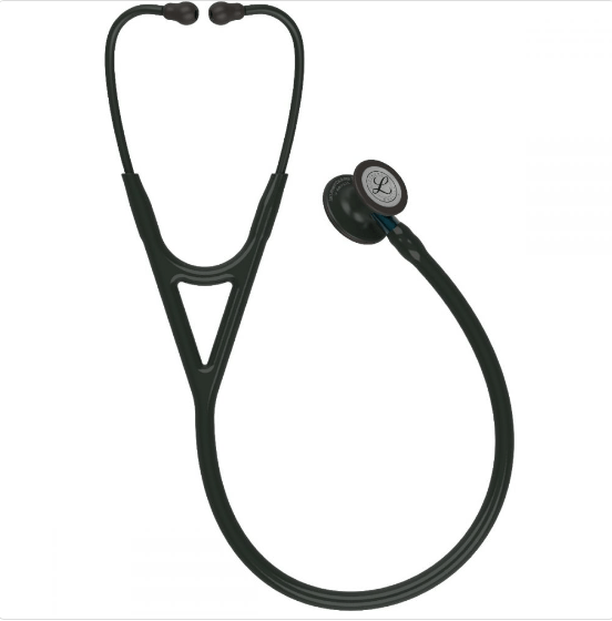Littmann Cardiology IV: Black - Finish Chestpiece, Black Tube, Blue Stem 6201 - McStethoscope
