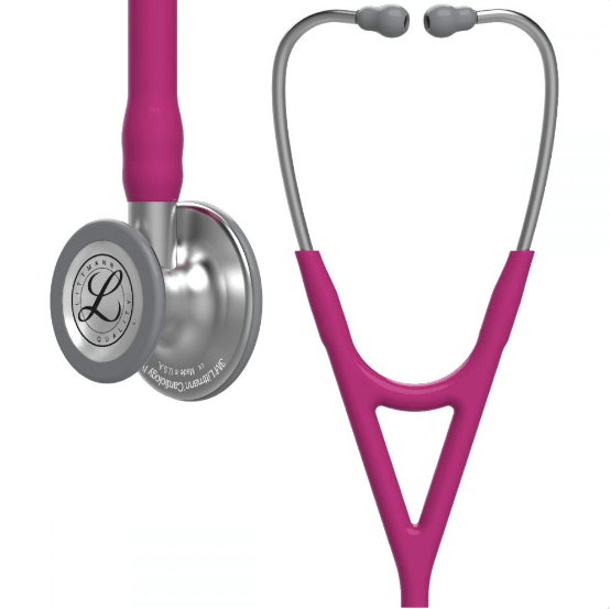 Littmann Cardiology IV: Standard - Finish, Raspberry Tube 6158 - McStethoscope