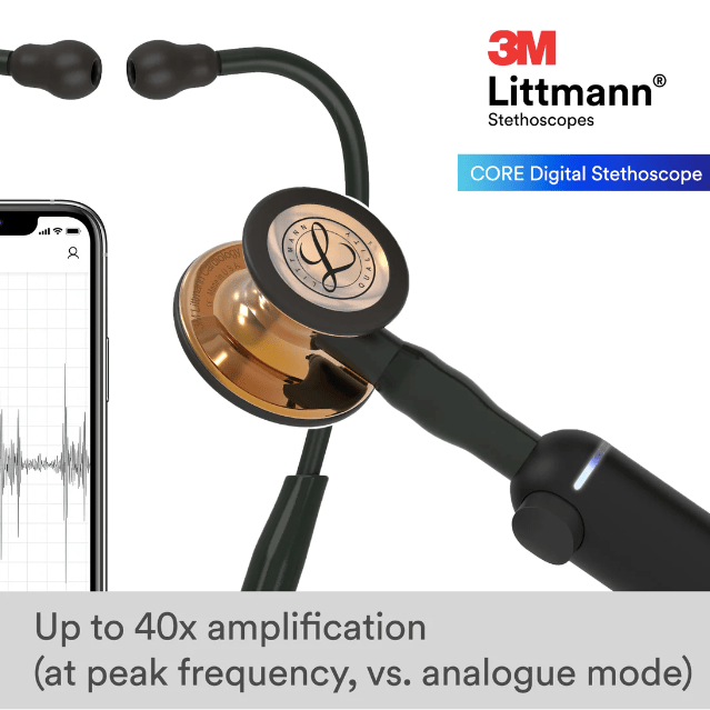 Estetoscopio Littmann CORE Digital con grabado láser personalizado, herramienta médica avanzada y precisa