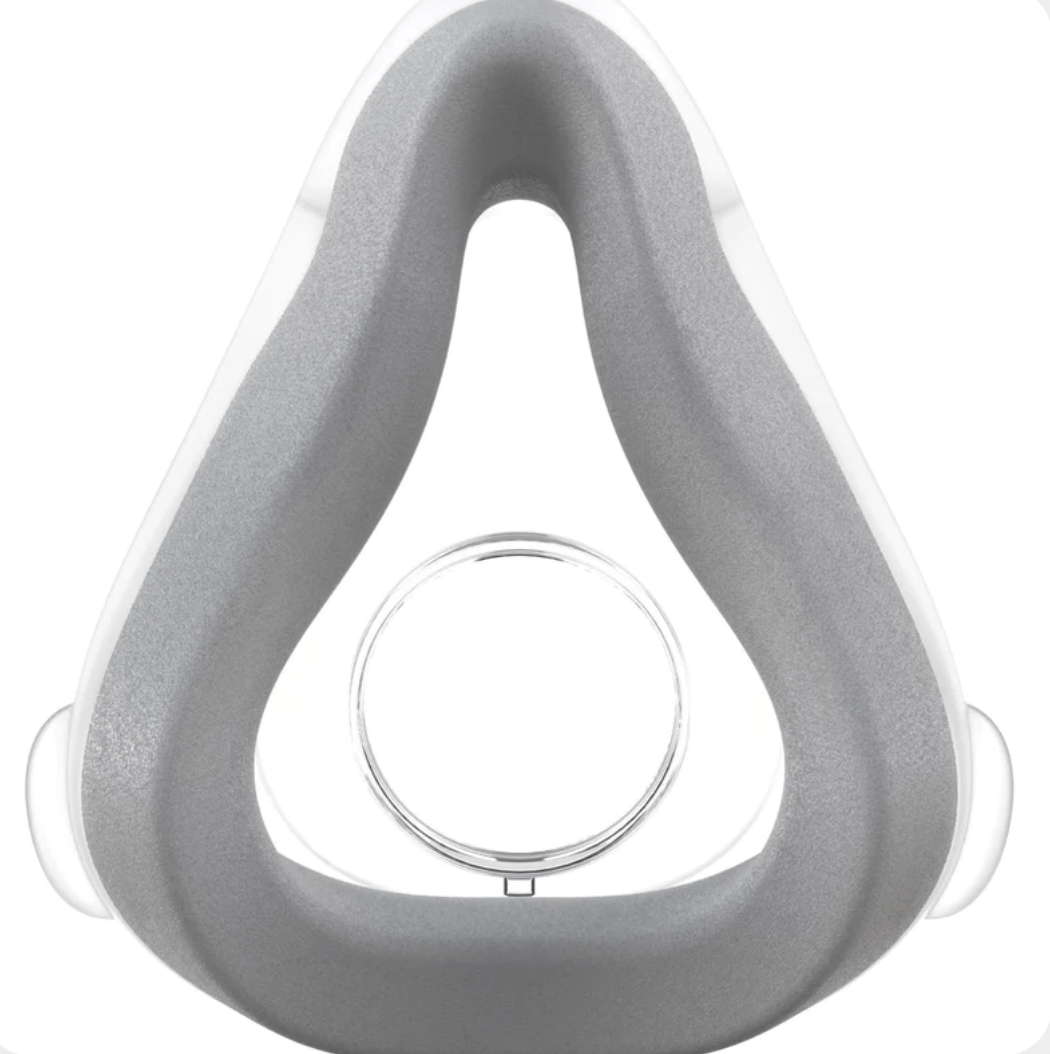 Mascarilla Oronasal CPAP ResMed para apnea del sueño, diseño cómodo y ajuste seguro para terapia respiratoria.