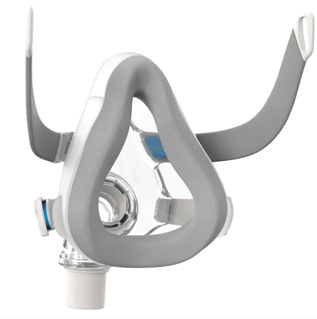 Dispositivo CPAP automático ResMed para tratamiento de apnea del sueño, equipado con tecnología avanzada.