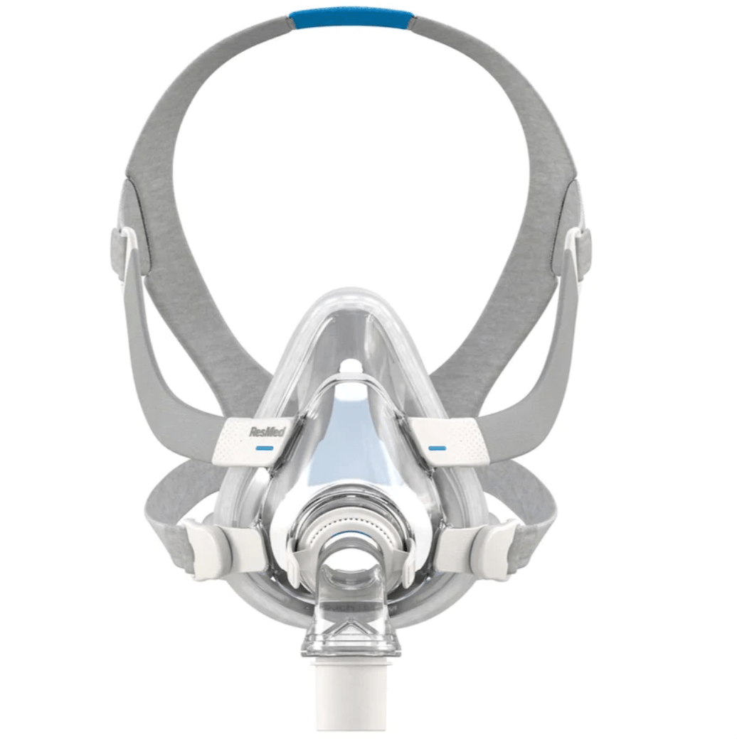 Dispositivo CPAP automático ResMed para tratamiento de apnea del sueño, equipado con tecnología avanzada.